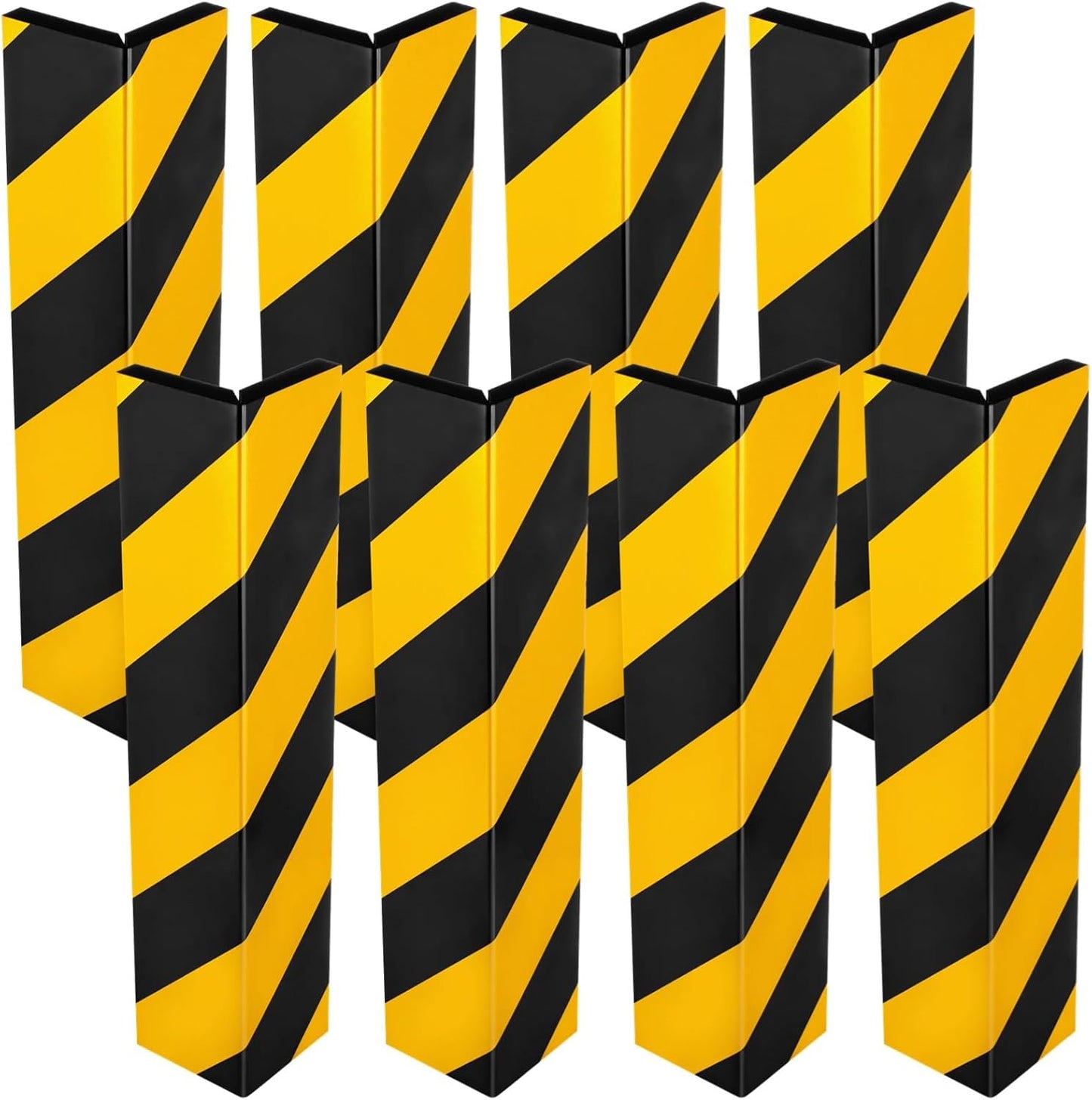 8 Pcs Garage Wall Protectors, Garage Wall Corner Foam Guards, Reflective Wall Edge Protectors, Strong Self-Adhesive Door Bumper Guards for Warehouse, Parking Lot, 15.7×5.9×0.6"