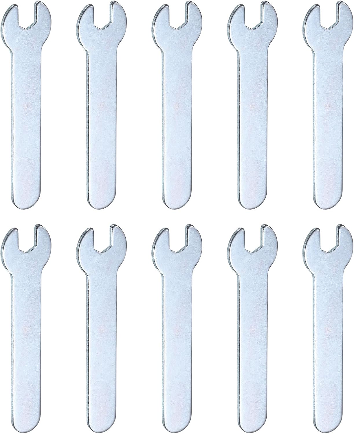 HARFINGTON 10pcs Small Wrench Open End Wrench 6x66x1.5mm Metric U-Shaped Single Open Ended Spanner Super Thin Small Flat Head Galvanizing Wrench for Automotive Repair Furniture Assembly