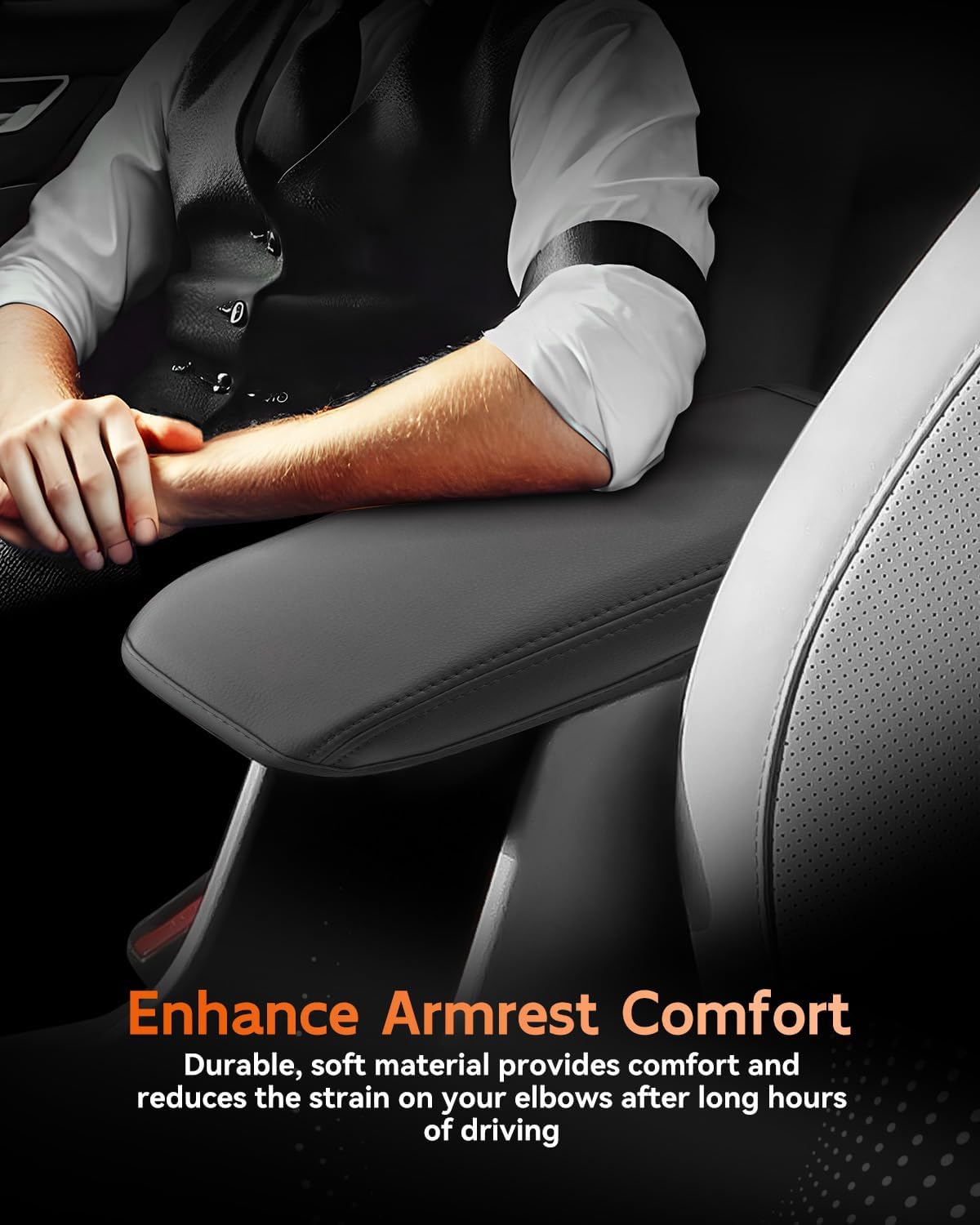 CDEFG for 2024-2025 Hyundai Kona Center Console Cover Armrest Cover for Kona (SE, SEL, SEL Convenience, N Line S, N Line, Limited) Accessories Console Arm Rest Protector