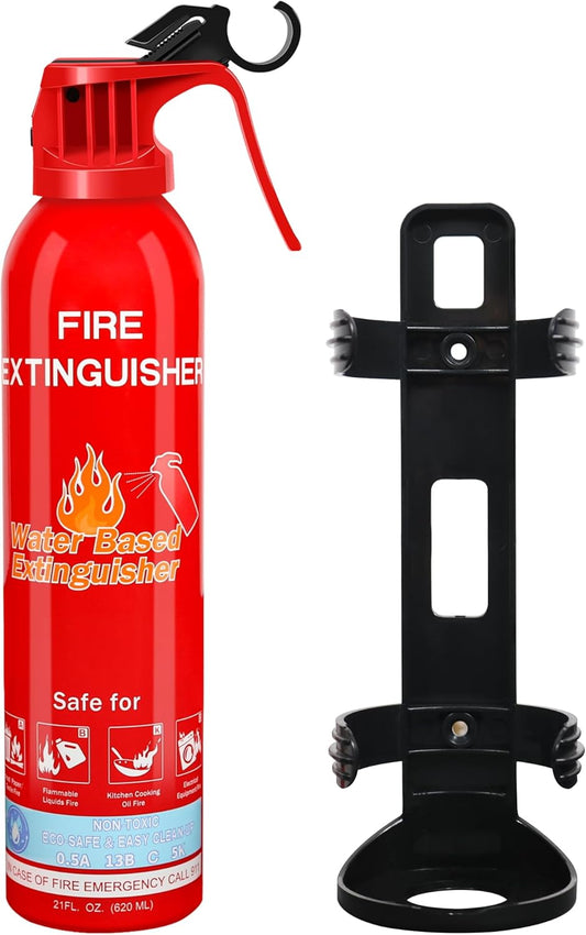 Fire Extinguishers for Home with Mount, 1 Pack Upgraded 8-in-1 Portable Fire Extinguisher For Vehicle Car Boat Marine Kitchen Emergency Supplies, Water-Based Extinguisher For A, B, C, K Fire Types