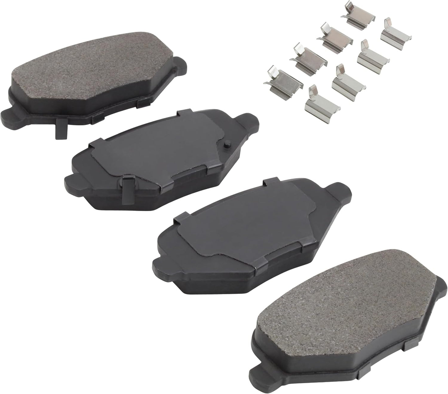 Premium Semi-Metallic Rear Brake Pads (1001-1719M) Compatible with Chrysler Town & Country 2016-2014, Dodge Grand Caravan 2016-2012, Journey 2012, Ram C/V 2015-2013 & More