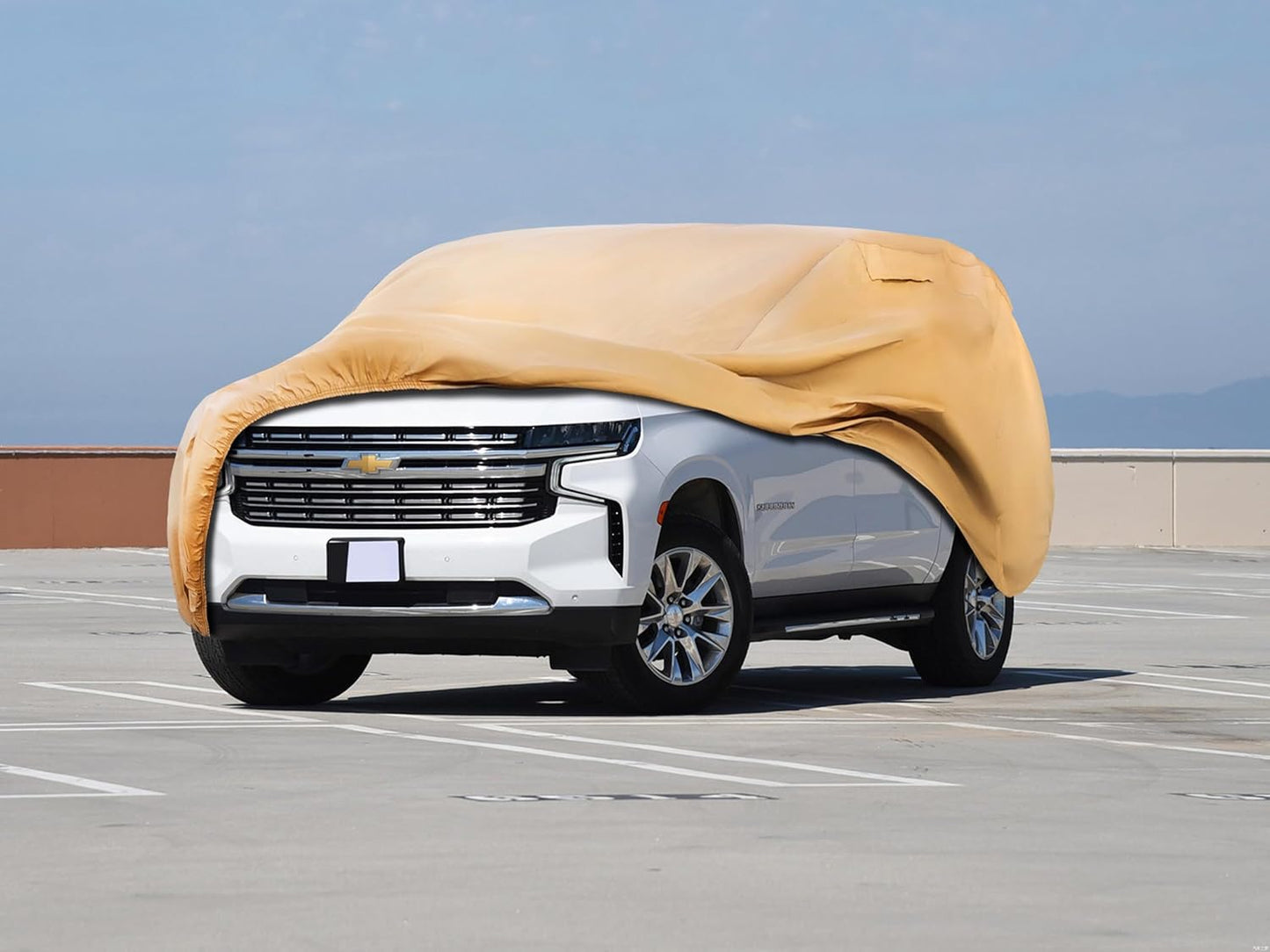 Heavy Duty Outdoor Car Cover Custom Fit for Chevy Suburban,Windproof All Weather Waterproof Sun Rain UV Dust Snow Protection Outdoor Car Covers