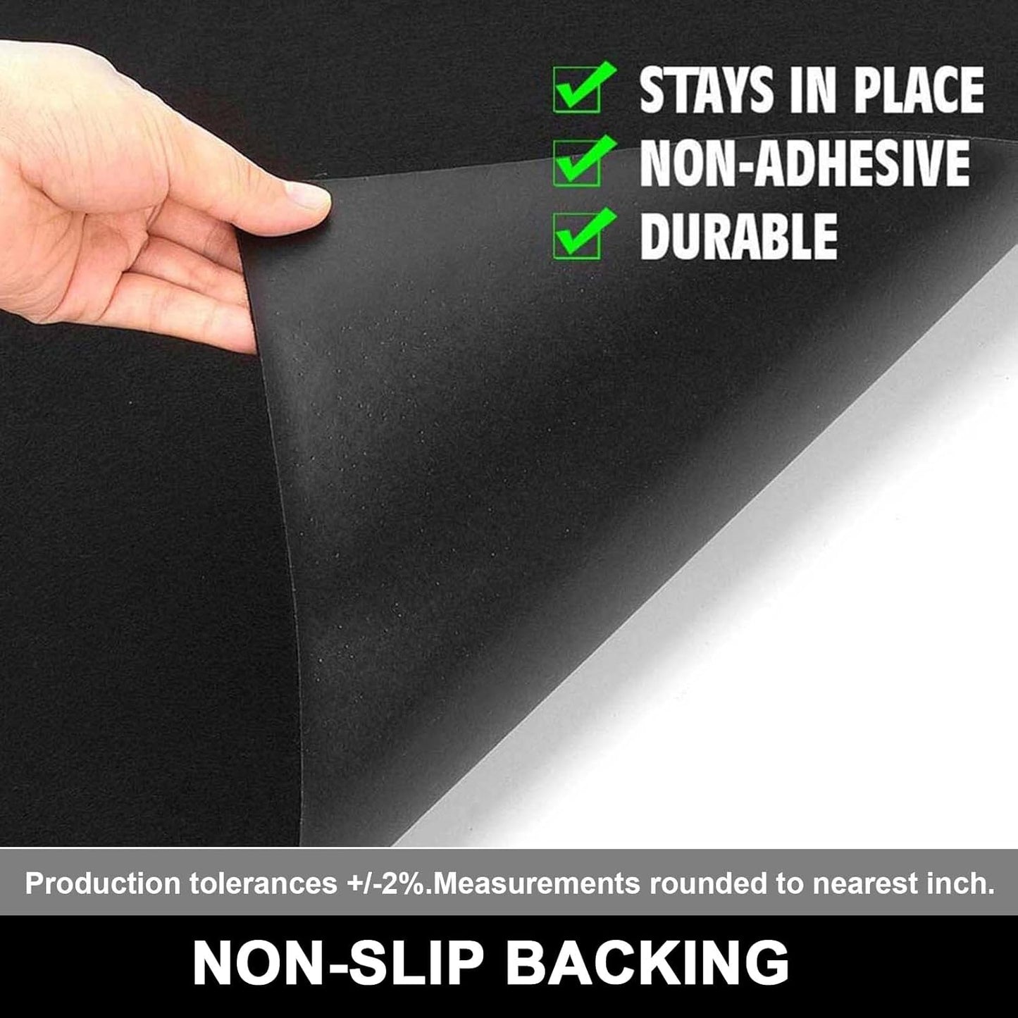 AiBOB Oil Spill Mat, 36 X 48 inches, Garage Floor Mat Under Car, Waterproof Backing Absorbent Pad Protects Floor, Durable, Reusable, Black