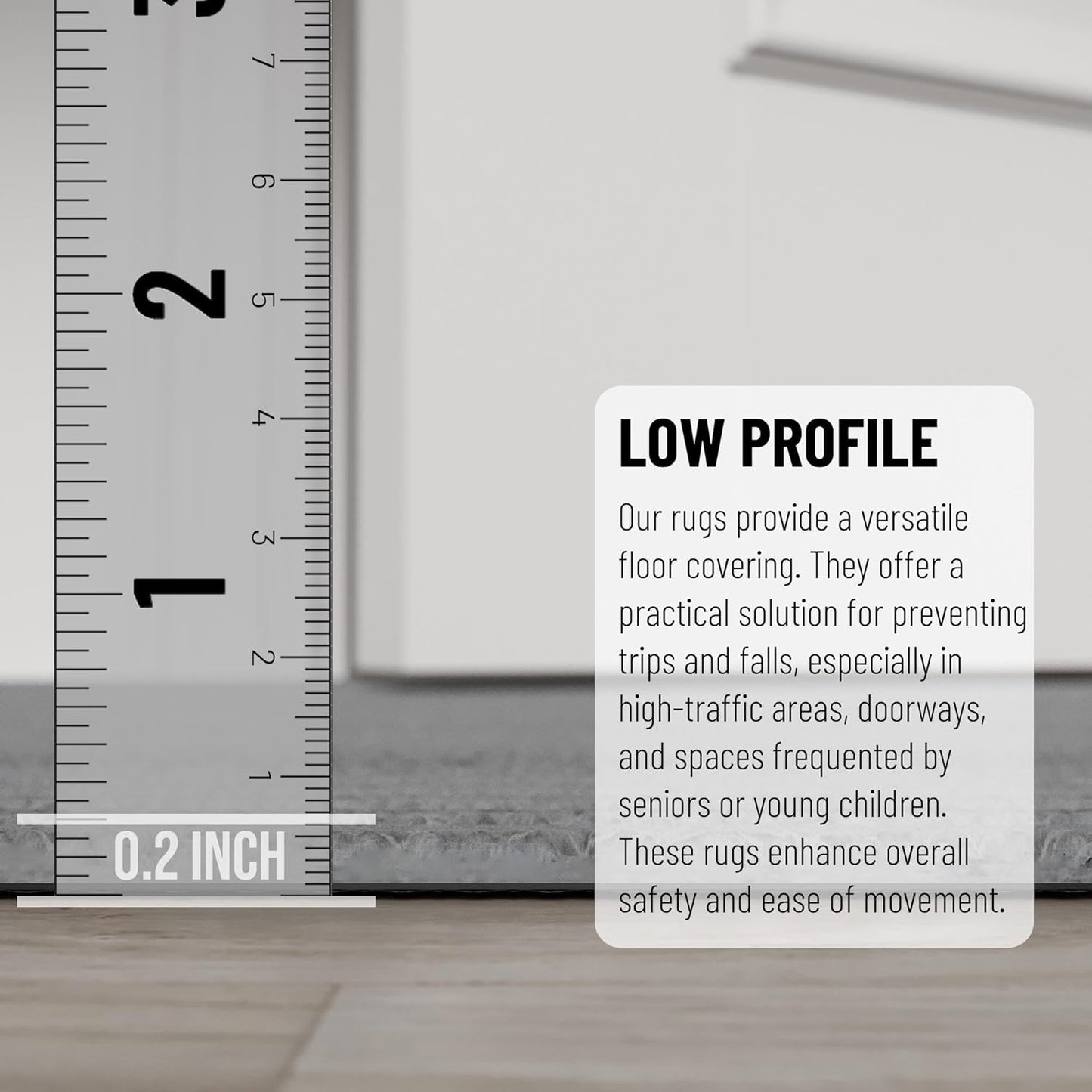 Ottomanson 2'7" x 38' Hallway Runner with Scraper Pile - Extra Durable Non-Slip Rug Mat for Indoor & Outdoor Use - Ideal for Kitchen, Entryway & Garage - High-Traffic Carpet, Gray