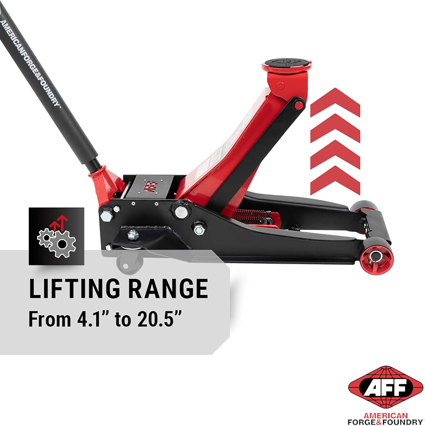 AFF 4 Ton Floor Jack - Low Profile Car Jack with Lightning Lift Hydraulic - Super Duty