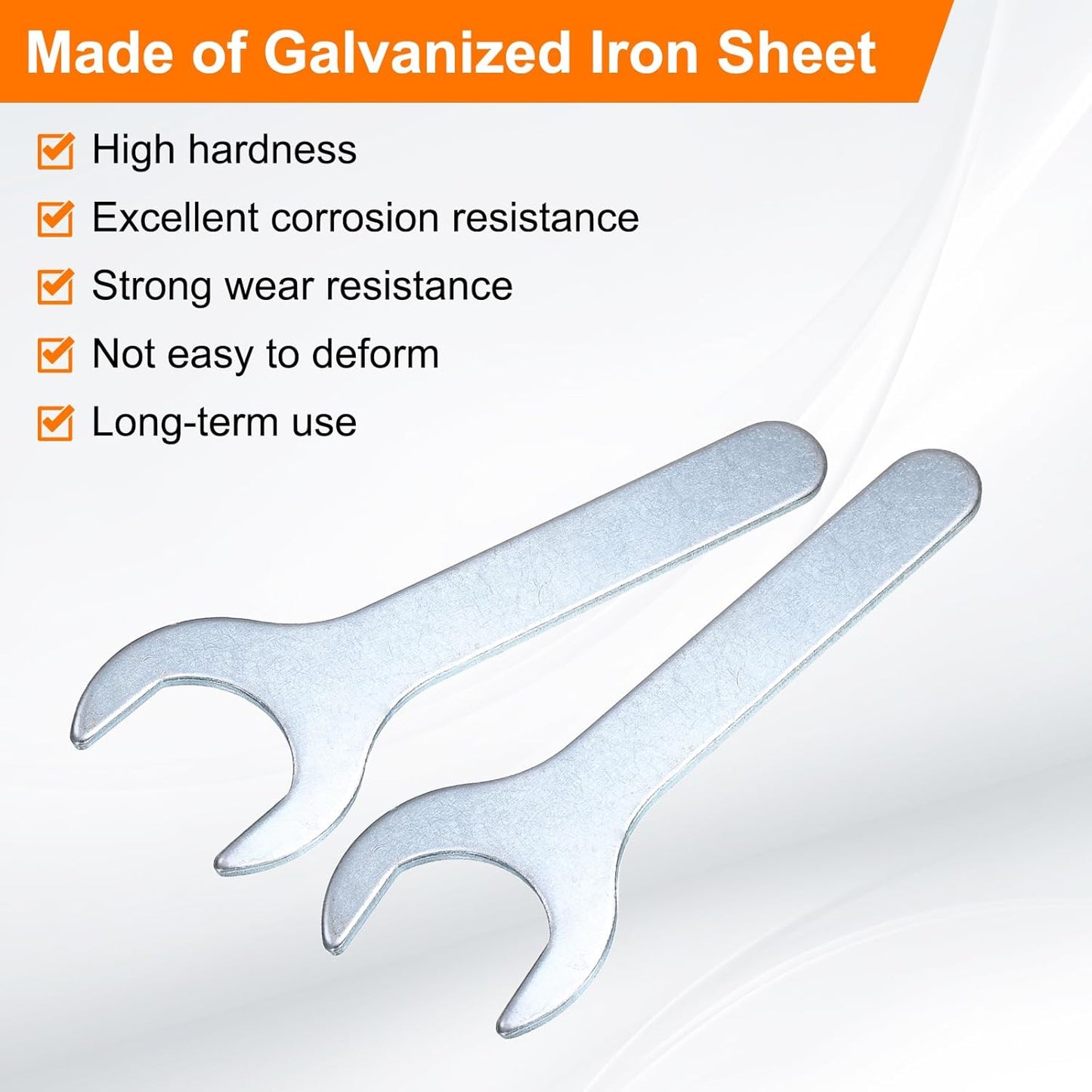 HARFINGTON 10pcs Small Wrench Open End Wrench 28x135x2.8mm Metric U-Shaped Single Open Ended Spanner Super Thin Small Flat Head Galvanizing Wrench for Automotive Repair Furniture Assembly