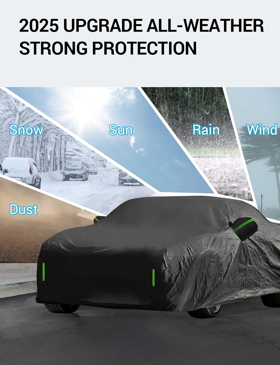 Proadsy 2025 Upgrade Car Cover Custom Fit for 2019-2025 Lexus ES ES300 330 350, Waterproof All Weather for Automobiles, Full Exterior Cover Rain Snow Sun Protector Indoor Outdoor Car Cover