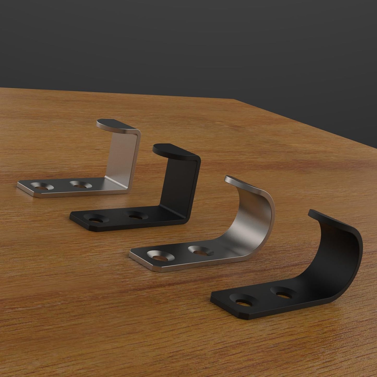 Wall Hooks Coat Hook Robe Hanging Robe & Towel Hooks, Utility Hooks Indoor Outdoor (Black-U Shaped, 2x1)