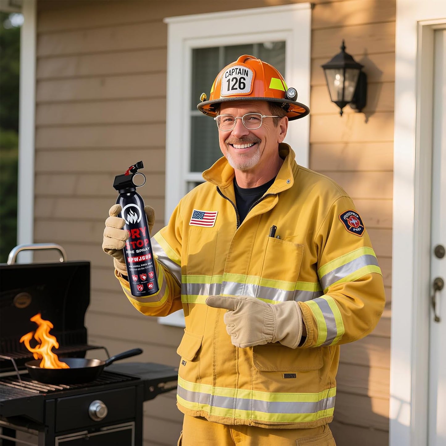 6 Pack Dry Powder Fire Extinguisher - Portable Dry Chemical Fire Extinguisher for Home, Car, Garage, Kitchen - Works on Electrical, Grease and More