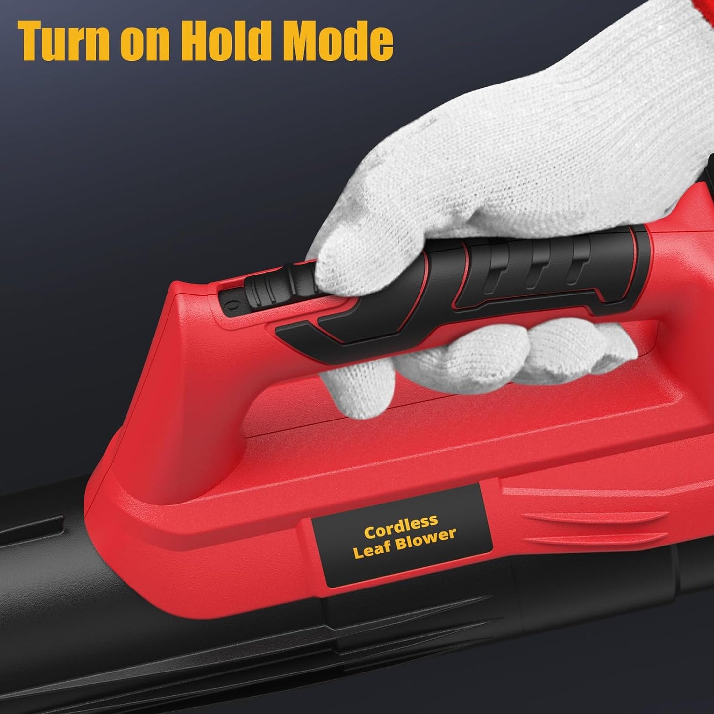 Cordless Leaf Blower for Milwaukee 18V Battery, 450CPM Electric Leaf Blower with 130MPH, Copper Motor, Handheld for Lawn Care, Yard (Battery Not Included) (Red)