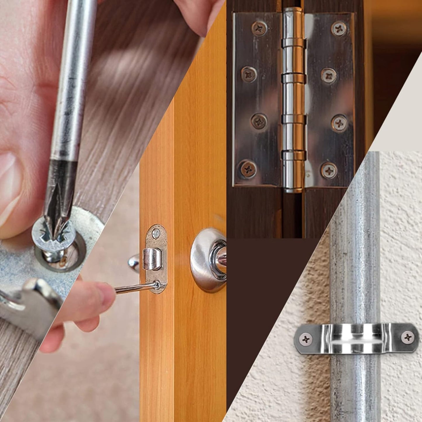 #8 x 1" Wood Screw 100Pcs 18-8 (304) Stainless Steel Screws Flat Head Phillips Fast Self Tapping Drywall Screws by SG TZH