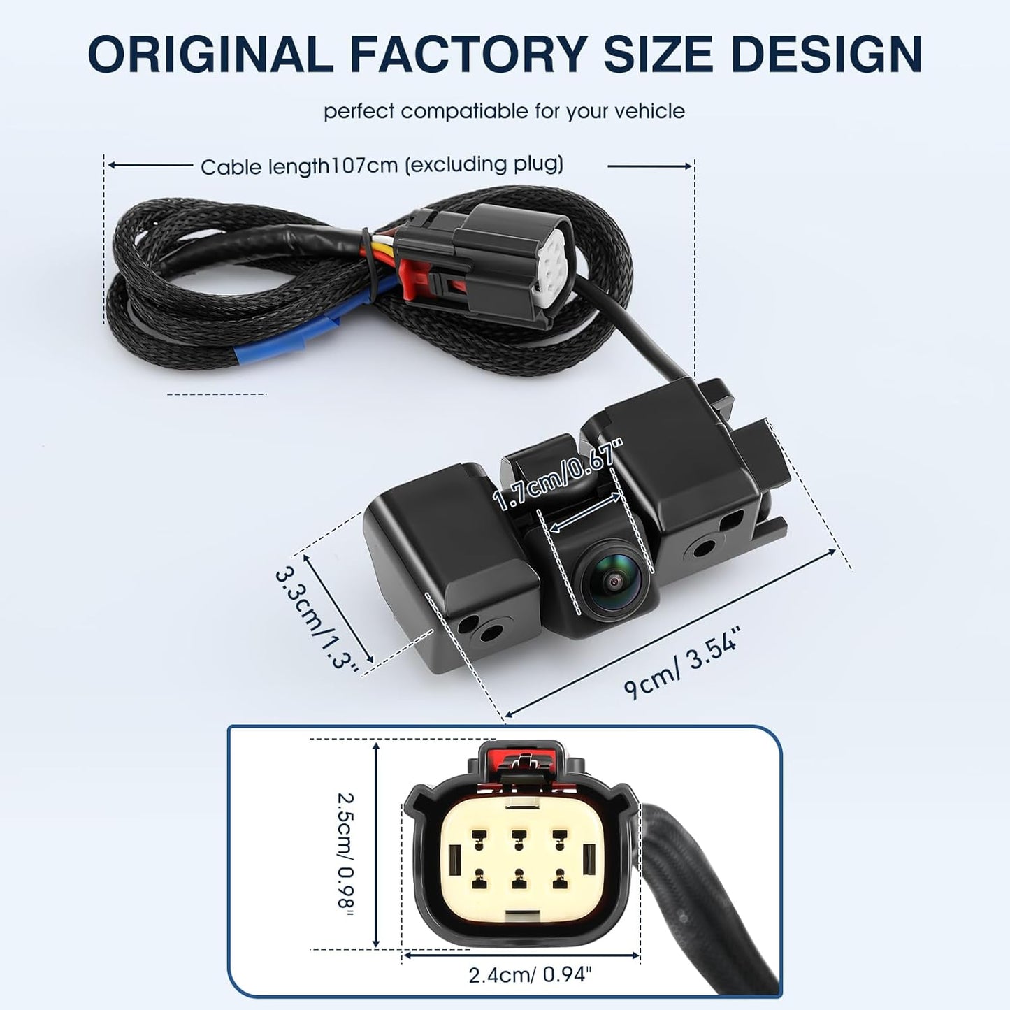 Rear View Backup Reverse Camera Fit for Chevrolet Silverado Cheyenne Fit for GMC Sierra 1500 2500 HD 3500 HD 2014 2015,Safety Parking Back Up Assist Camera OE Number 23306741 22803702