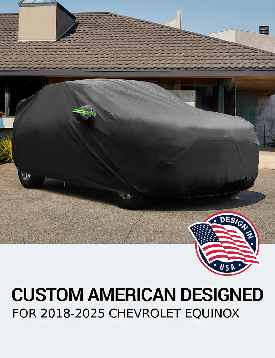 Proadsy 2025 Upgrade 6 Layers Full Car Cover Custom Fit for Chevrolet Chevy Equinox 2018-2024 2025 Windproof All Weather Waterproof Sun Rain UV Dust Snow Protection Outdoor Covers