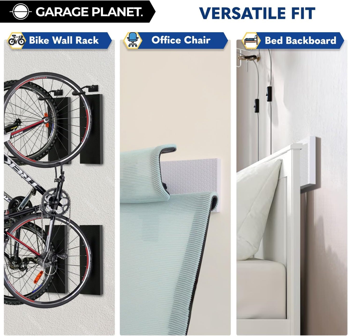 M2 Garage Wall Protector Car Door Wall Protector, Tool-Free, Designed in Australia (White, 2 Pack)