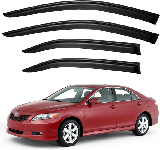 Window Visors Rain Guards for 2007 2008 2009 2010 2011 Toyota Camry, Out-Channel Window Vent Wind Deflectors Visors Shades for 07-11 Camry