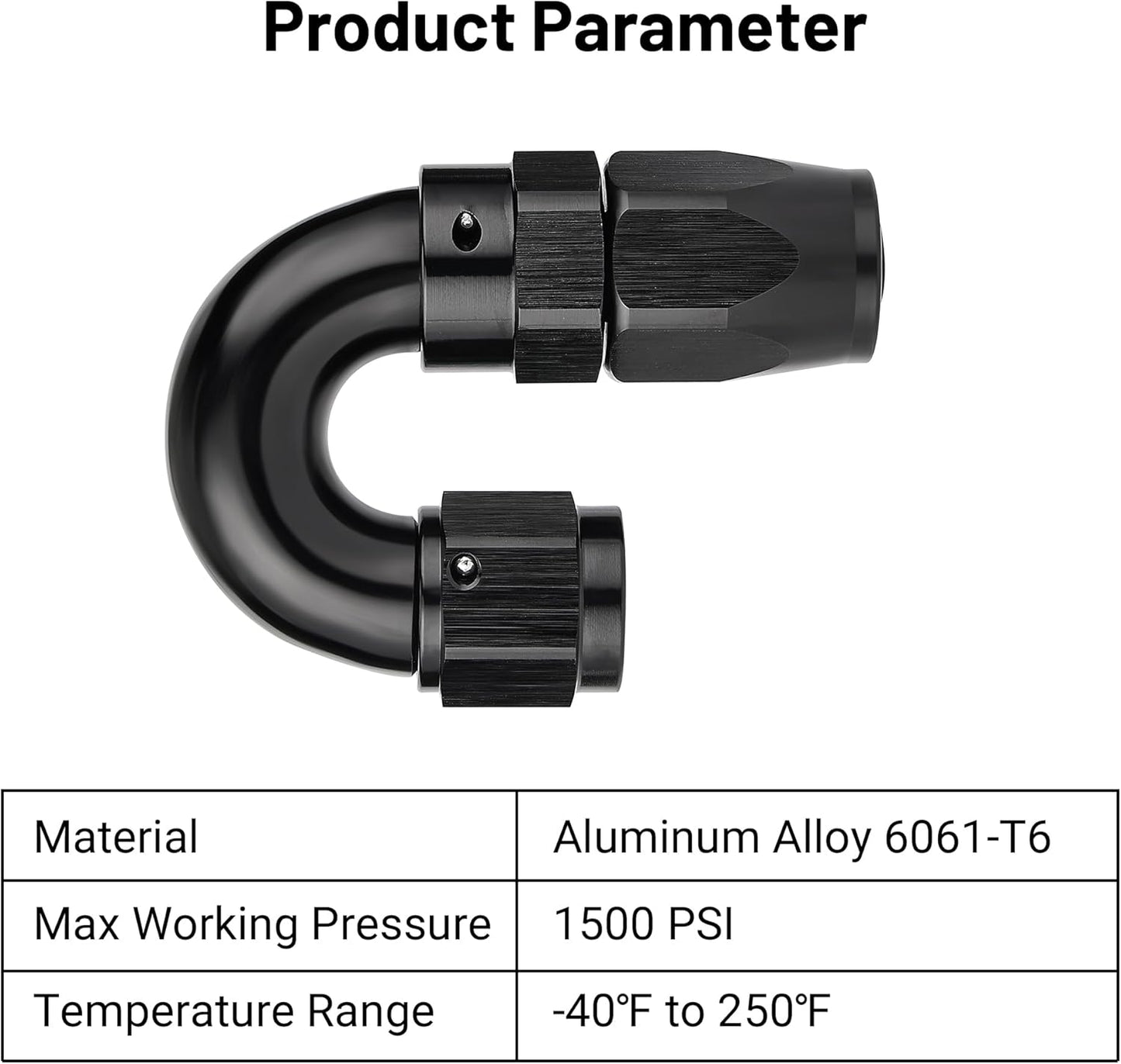 EVIL ENERGY 6AN 180 Degree One Piece Full Flow Hose End Fitting Swivel For CPE Braided Hose