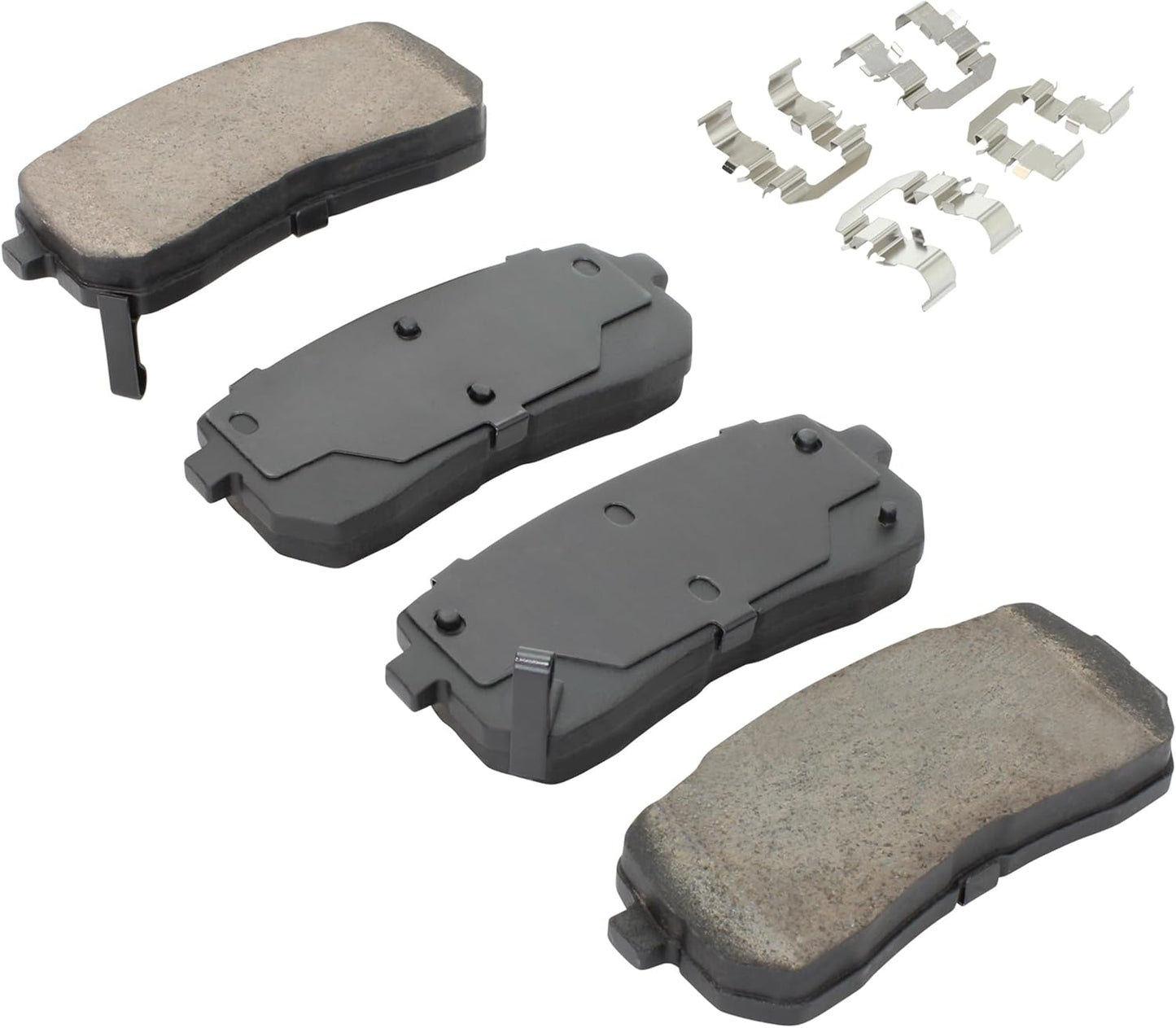 Premium Ceramic Rear Brake Pads (1001-1302C) Compatible with Hyundai Veracruz 2007-2012, Kia Sedona 2015-2021