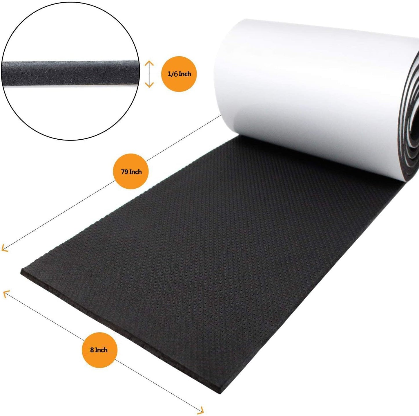 Car Door Protector Bump Body Guard,79"x 8"x 1/6" Sectional Foam Sticking Garage Wall Parking Protector Collision Avoidance Waterproof Foam Protector Wall Corner Protecting Your Car Doors (1 Pack)