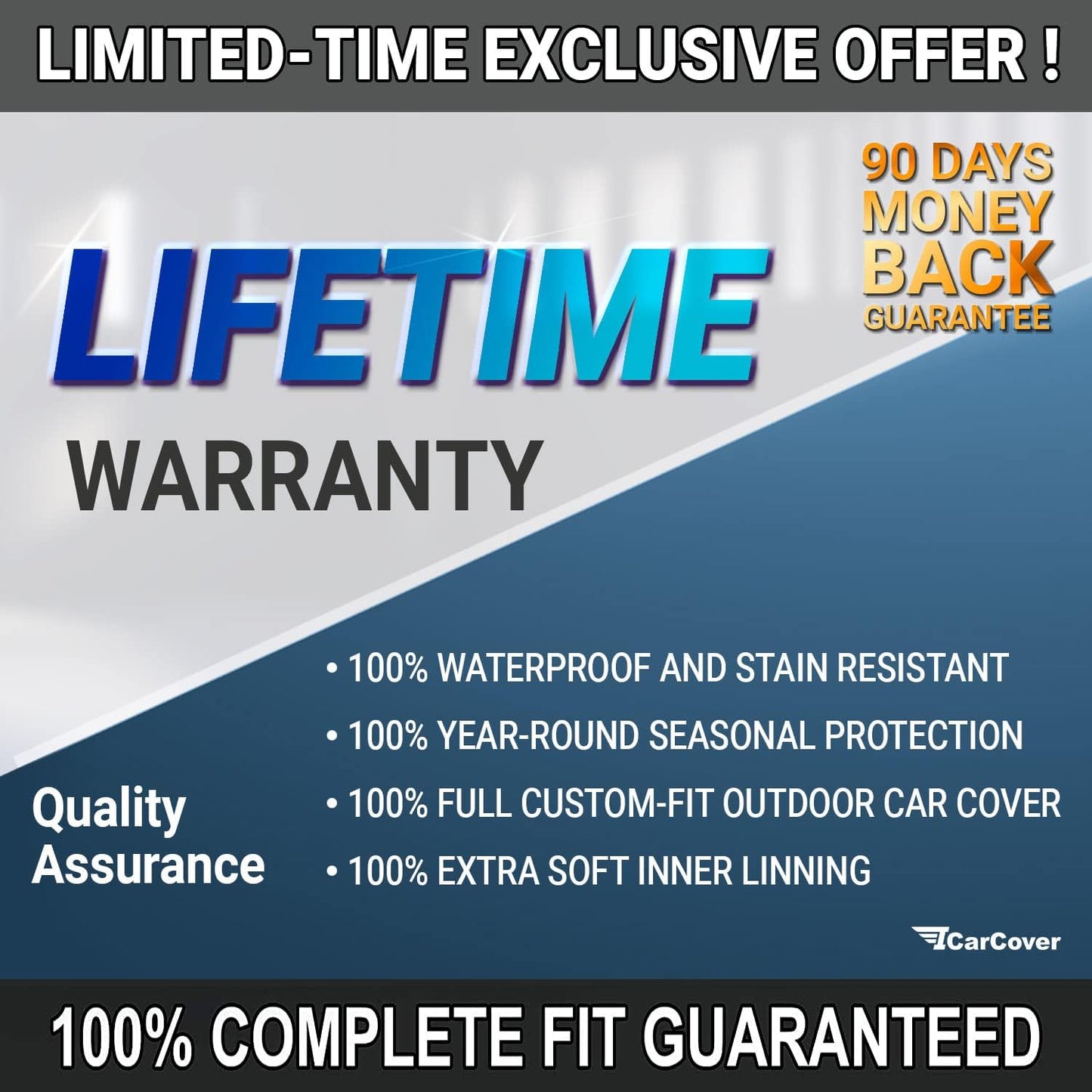 iCarCover Premium Car Cover for 1957 Chevy 150, 210 2-Door, 4-Door Heavy Duty Waterproof All-Weather Automobiles Custom Fit Indoor Outdoor UV Snow Protection Covers with Straps and Bag