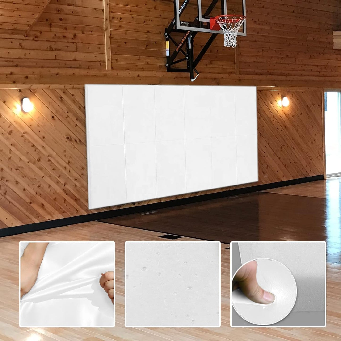 PROGOAL 2"/4" Thick Foam Protection Wall Pad，Gym Basketball-Court Protectors，Durable Waterproof Padding for Wall-Mounted Basketball Hoops(60" L x 20" W)…