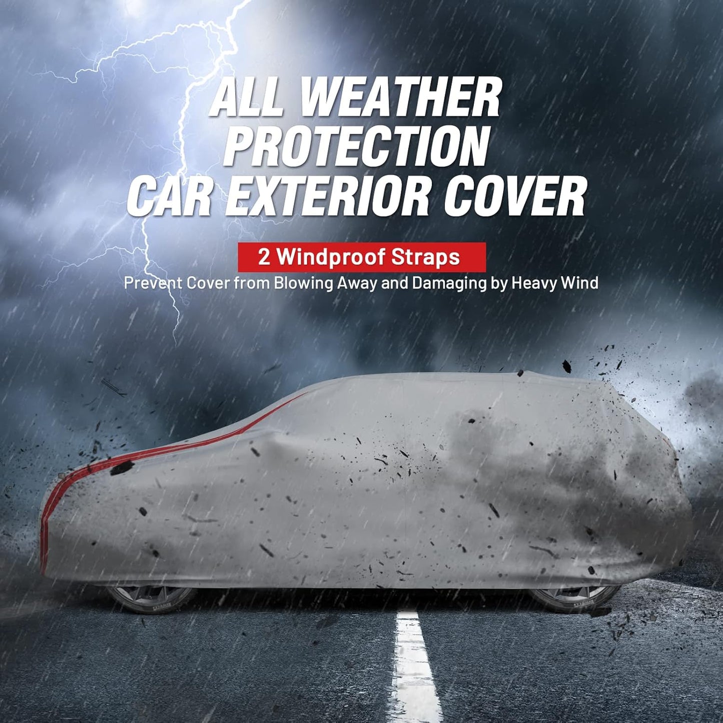 Favoto SUV Car Cover Waterproof - Custom Fit for Honda CR-V (1995-2024) All Weather for Automobiles Outdoor with Reflective Stripe Snow Sun Dust UV Protection Full Exterior Cover