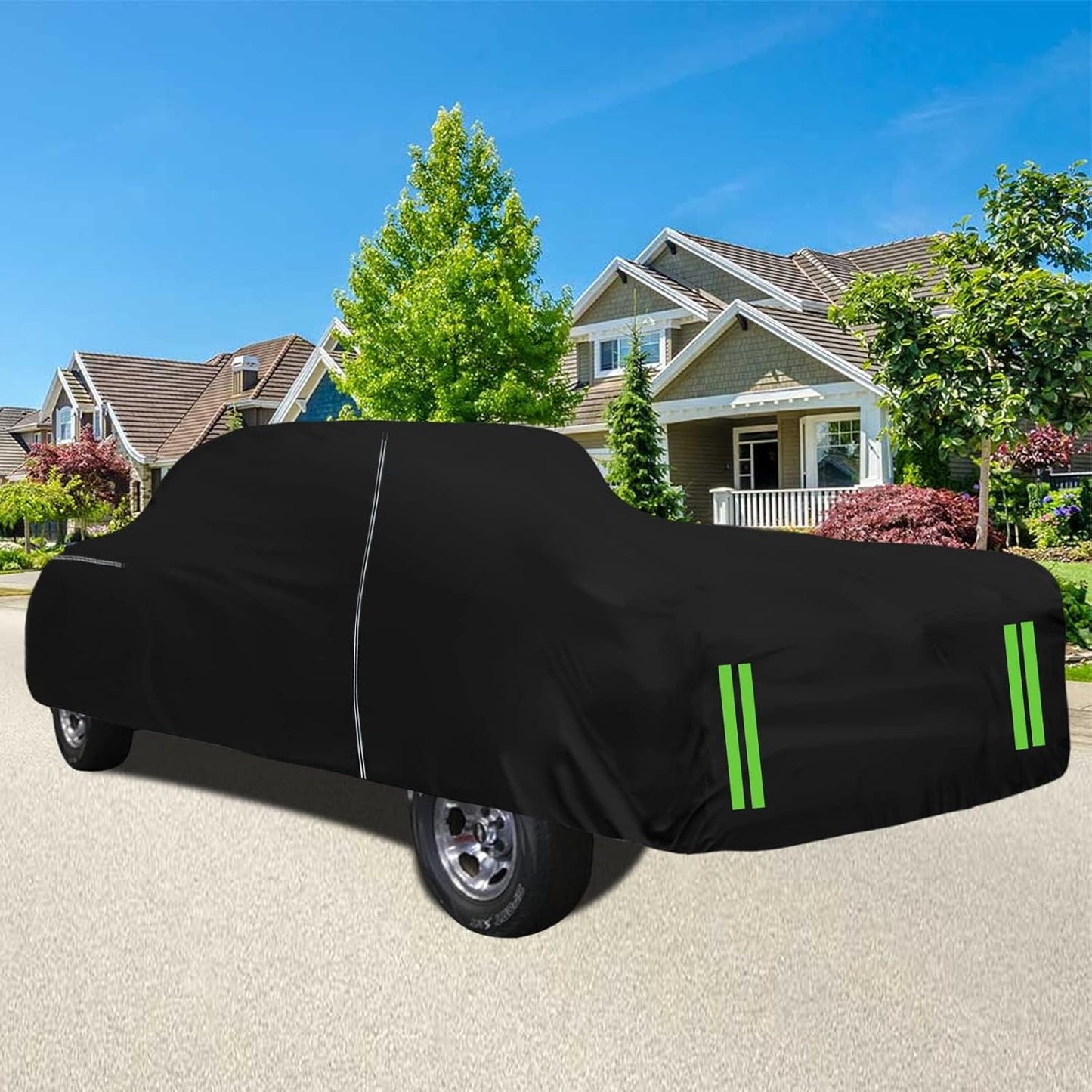 Waterproof Car Cover Compatible with Chevrolet C/K 1500/2500/3500 1988-1999, 2 Door Regular/Standard Cab Short Bed 300D All Weather Classic Car Covers with Zipper Door for Snow Rain Protection