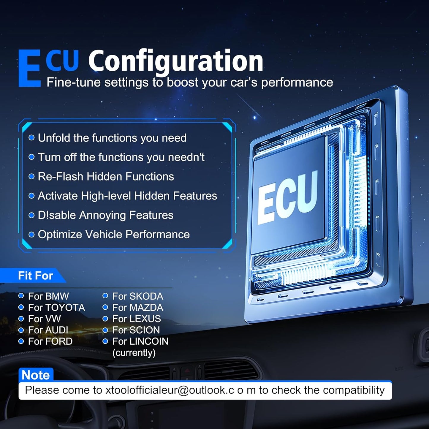 XTOOL IP616 V2.0 OBD2 Scanner Diagnostic Tool with 34+ Resets, Lifetime Free Update Scanner for Car, CAN FD & DoIP, ECU Configuration, Full Systems Scan Tool, Android 10