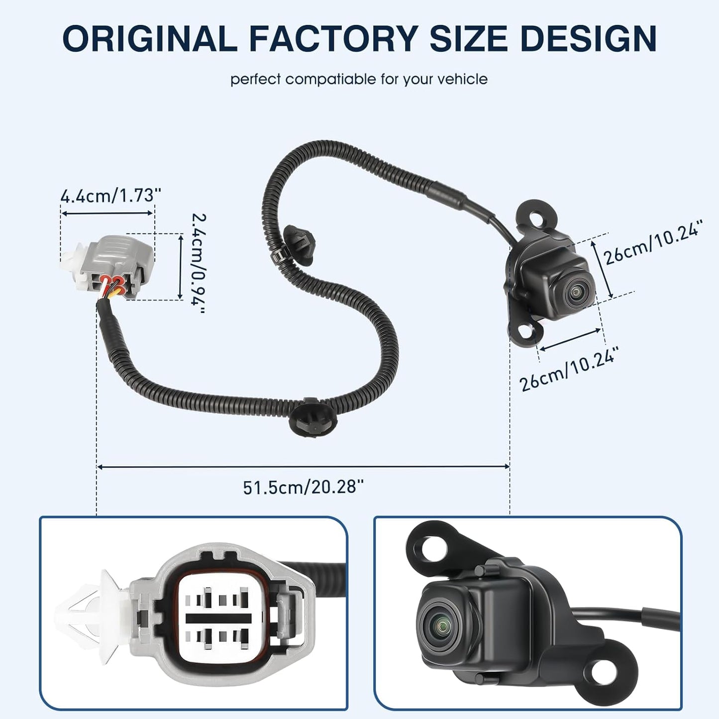 Rear View Backup Camera Fit for Toyota Tundra 2007-2013, Reversing Parking Assist Camera OE Replacement 86790-34030 86790-34011