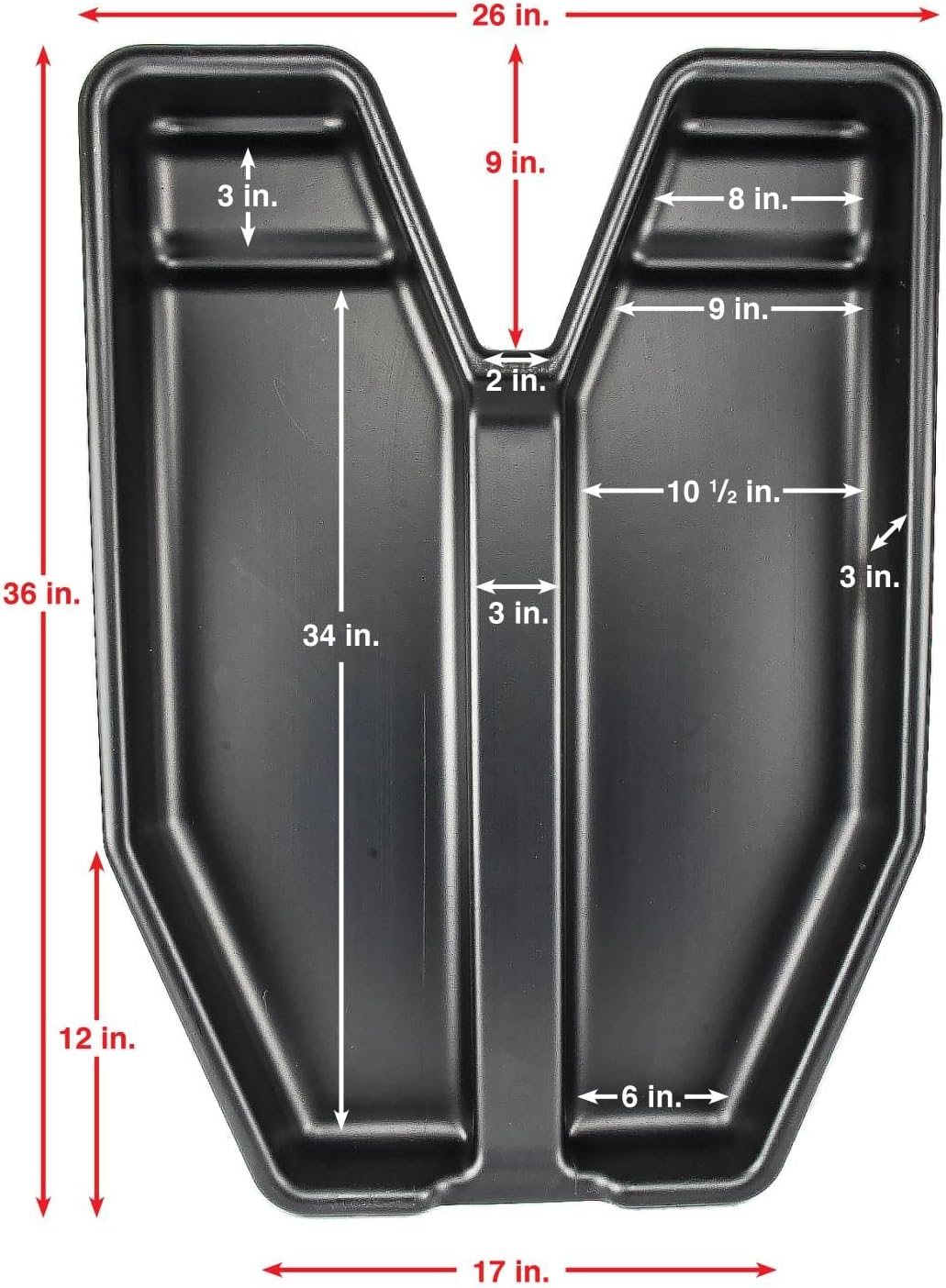 JEGS Engine Stand Drip Tray | Made In USA | Black Plastic Construction | Fits Most Upright Center Leg Engine Stands