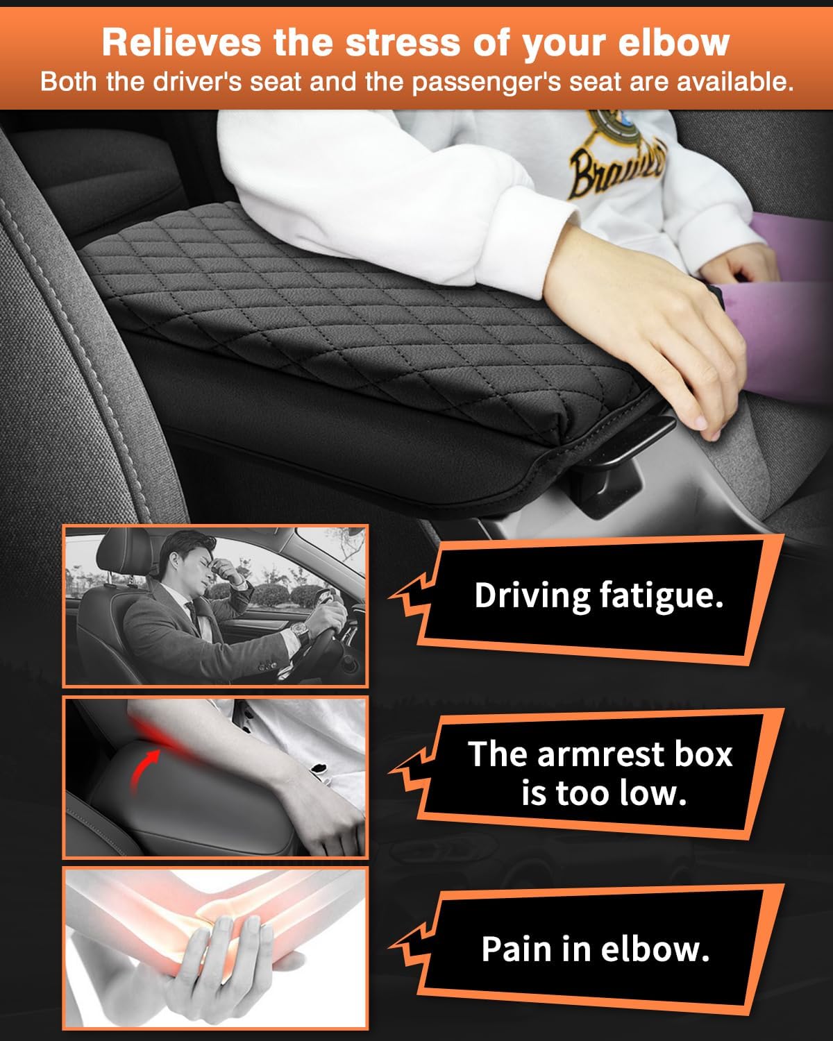 Shademax Custom for 2026 2025 Kia K4 Center Console Cover, Armrest Cover for K4 EX/LX/GT-Line/GT-Line Turbo Arm Rest Cushion Pad K4 Accessories 2025 Leather Middle Console Cover Armrest Box Protector