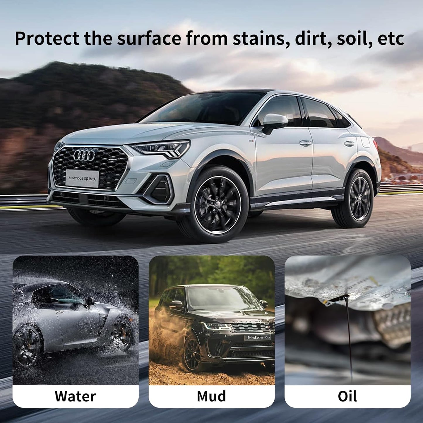 AAIN Oil Spill Mat (17' x 7'4"), Garage Floor Mat, Absorbent Oil Pad, Premium Maintenance Mat, Waterproof, Protect Garage Surface from Spill & Stain, Reusable, Washable, Durable, Black