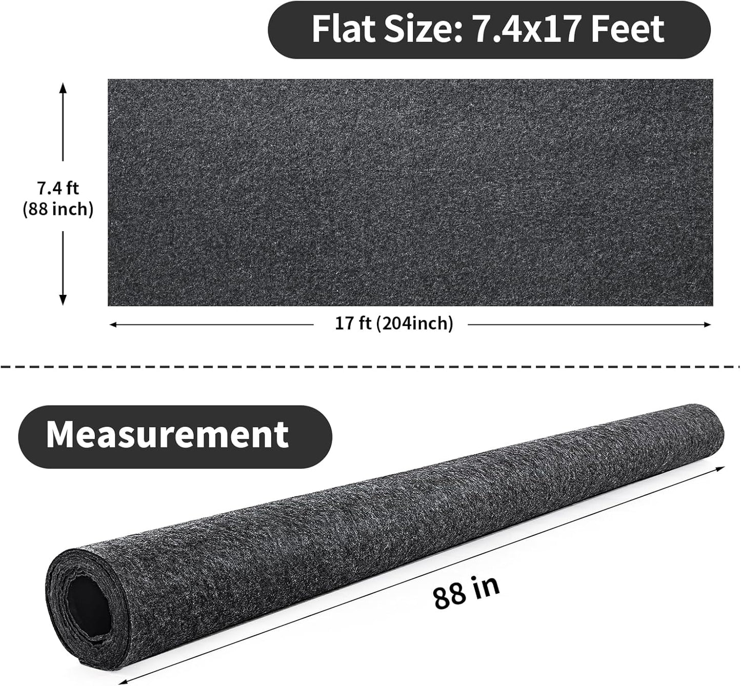 MABOZOO Garage Floor Mat 8.8 x22 Ft, Extra Large Garage Carpet Rug, Reusable Absorbent Oil Spill Mat, Washable Parking Flooring Rug for Under Car, Protects from Spills, Drips and Stains