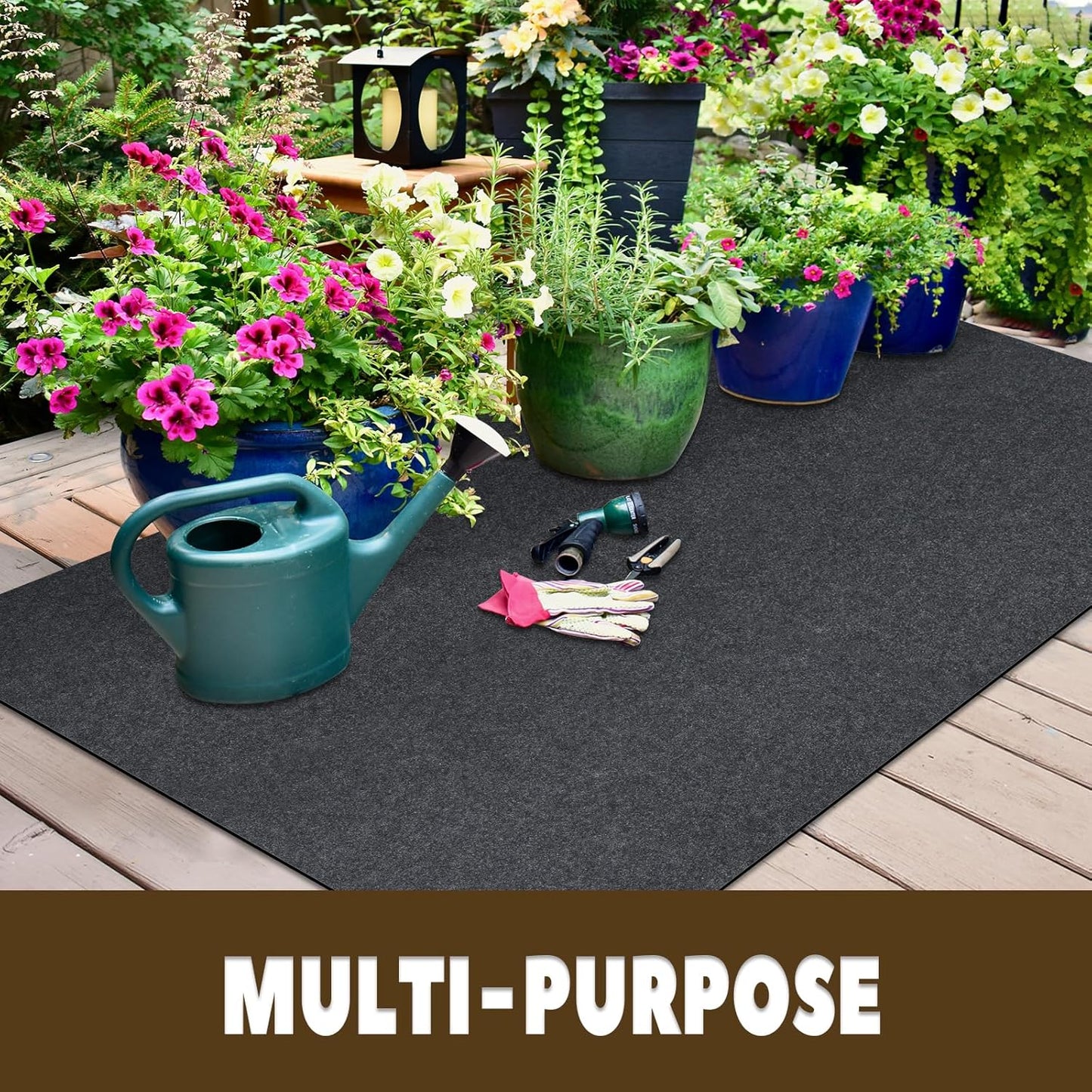 Oil Spill Mat, 3' x 7', Garage Floor Mat Under Car, Waterproof/Durable/Non-Slip TPR Backing, Reusable Absorbent Pad, Charcoal