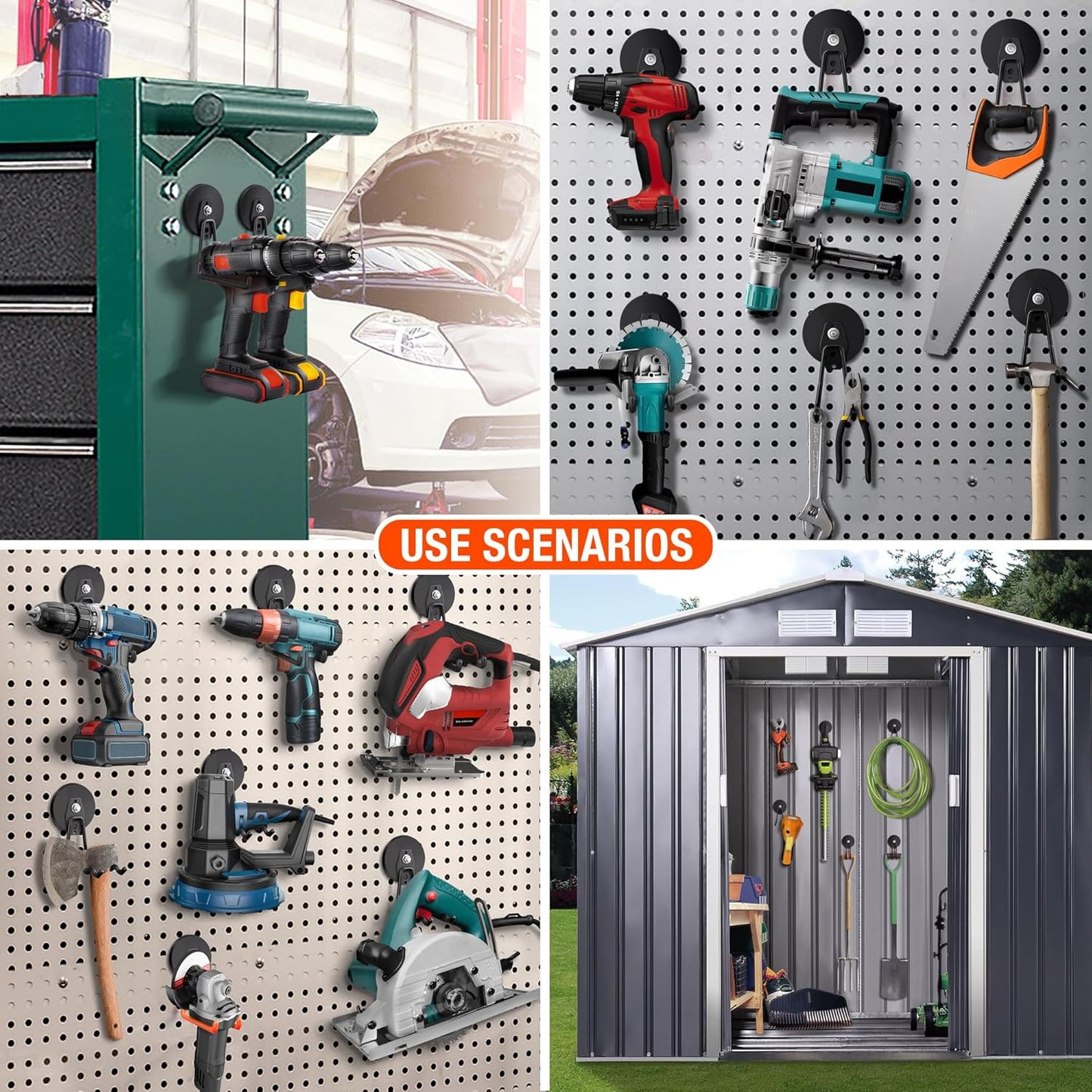 4Pack Large Strong Magnetic Hooks For Hanging Heavy Duty, 3.5in Neodymium Magnet Storage Utility Hooks, Industrial Magnet Hook Steel Long Magnetic Holder Hanger Organizer For Garage Garden Power Tools