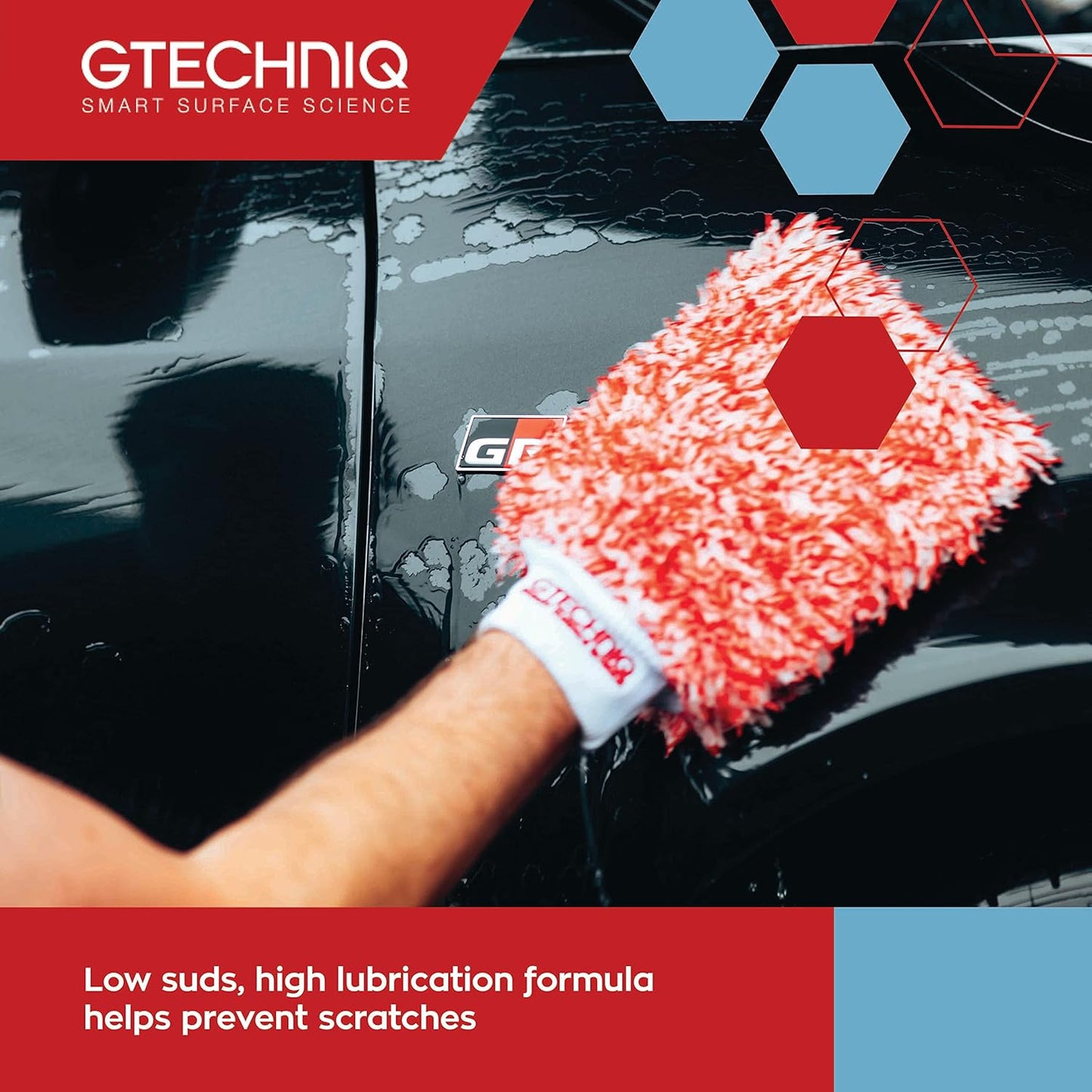 Gtechniq Car Shampoo. 2-in-1 Ceramic GWash and Hydrophobic Coating for Car Cleaning. Cleans and Repels Dirt, Car Cleaner for Up to 3 Months Protection, Super Concentrated - 1L