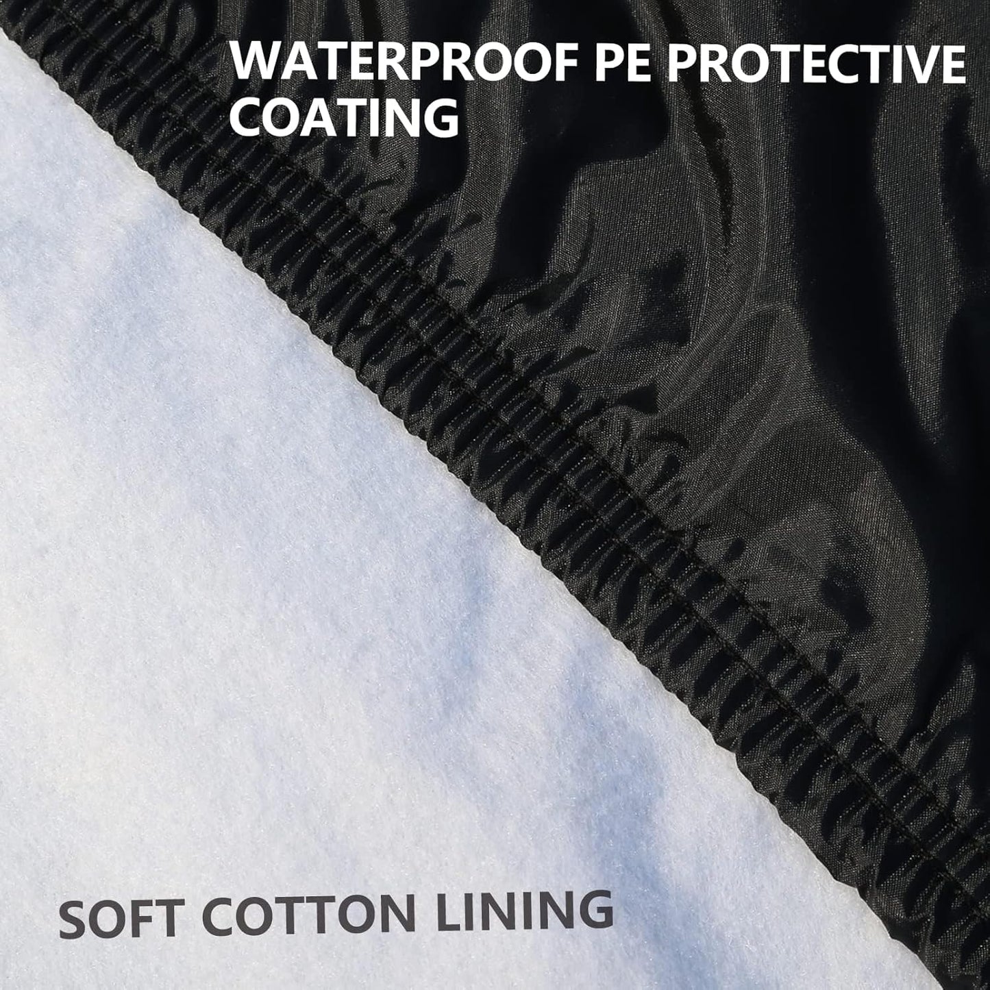 Tecoom SUV Car Cover Waterproof All Weather, Hail Protector for Automobiles w/Zipper Door, Cotton Backing UV Protection Car Covers Outdoor Indoor, Snowproof Universal Car Tarp Fit for 191"-205" SUV