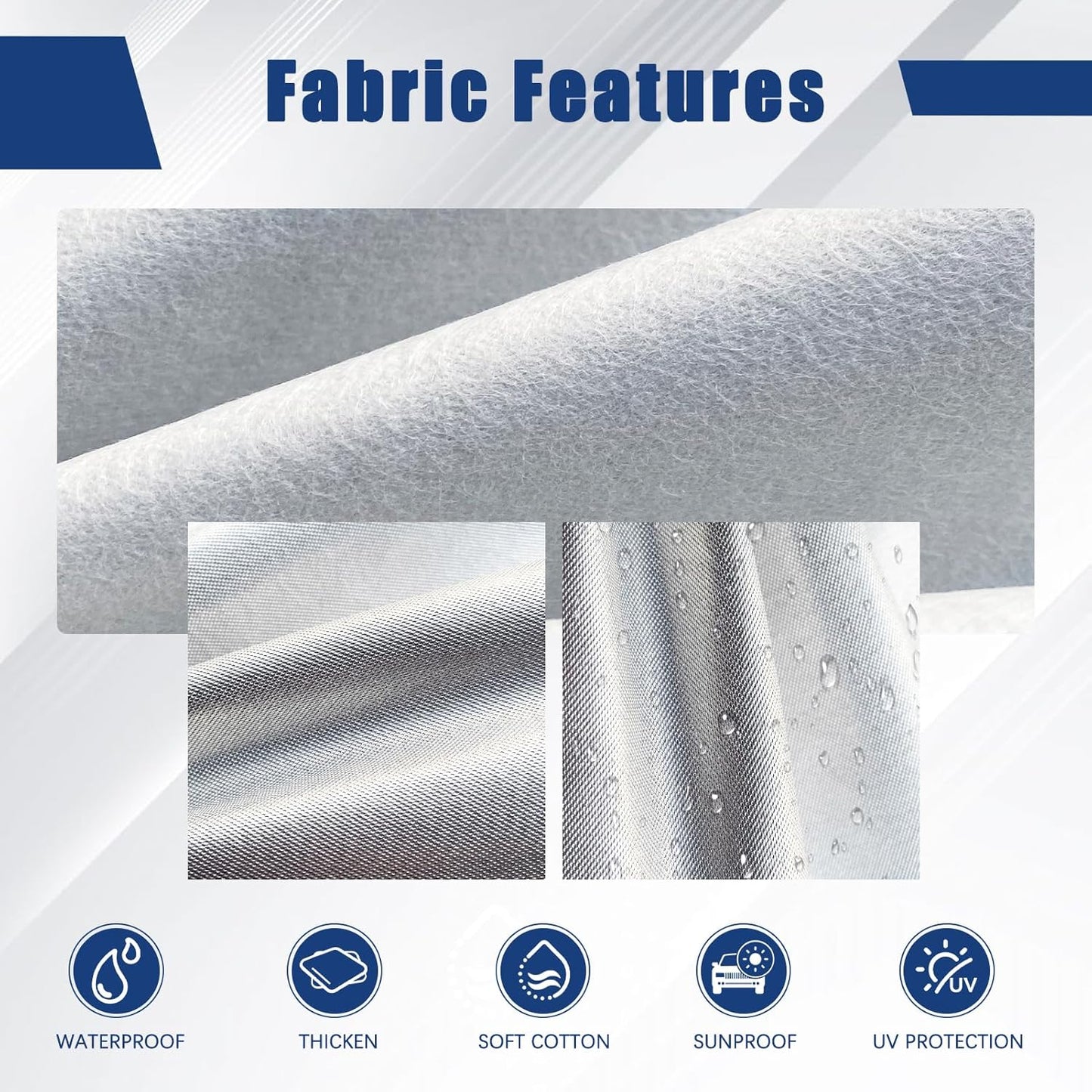 Kayme 6 Layers SUV Car Cover Custom Fit for GMC Yukon XL (2000-2025) Waterproof All Weather for Automobiles, Outdoor Full Cover Rain Sun UV Protection.Silver