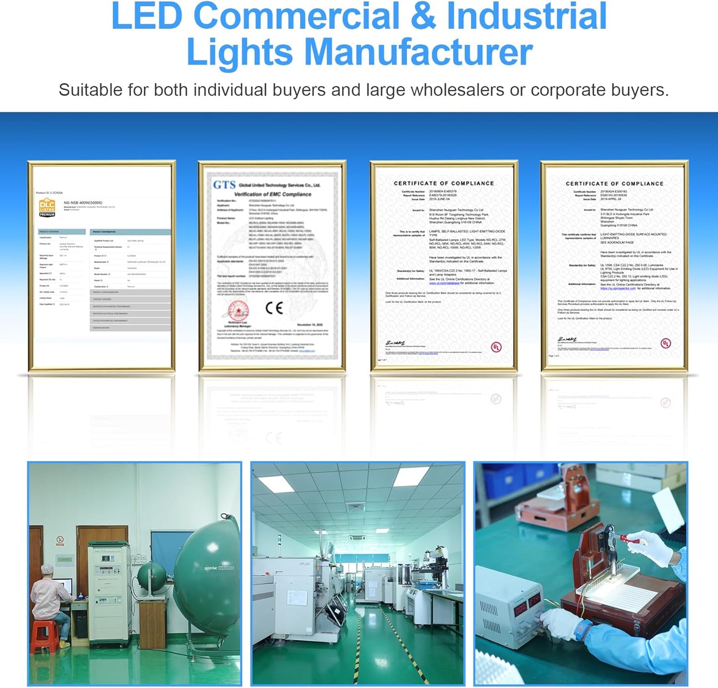 480V High Bay LED Lights 240W 36000LM(150LM/W) UL DLC Listed 0-10V Dimmable UFO High Bay Lighting 240W 200W 150W Adjustable 5000K IP65 Barn Workshop Warehouse Gym Factory Light