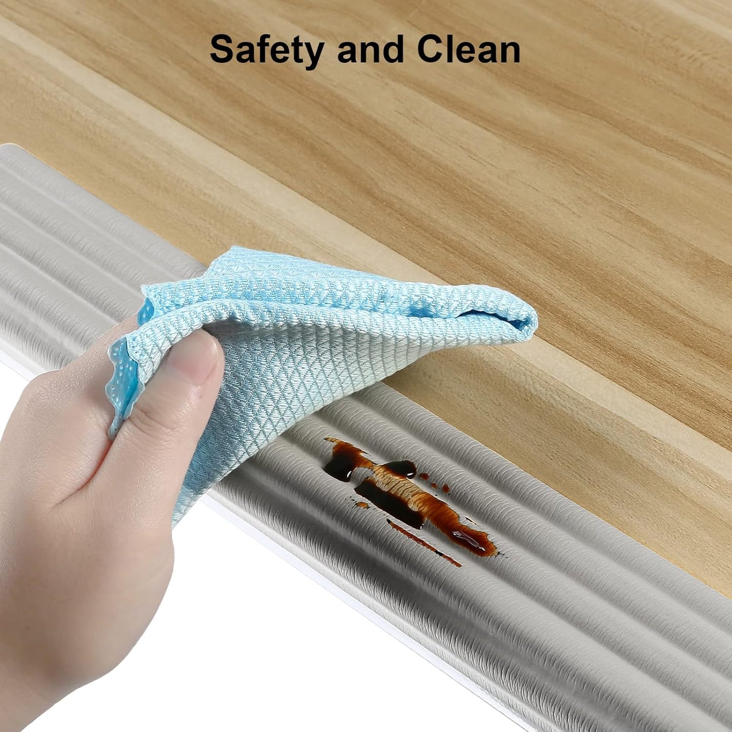 Baby Proofing Edge Corner Protector, 16.4 ft Edge Guards Padding with 3M Adhesive, Extra-Wide Soft Rubber Foam Padding, Furniture,Sharp Edge Safety Corner Edge Bumper Guard-Gray