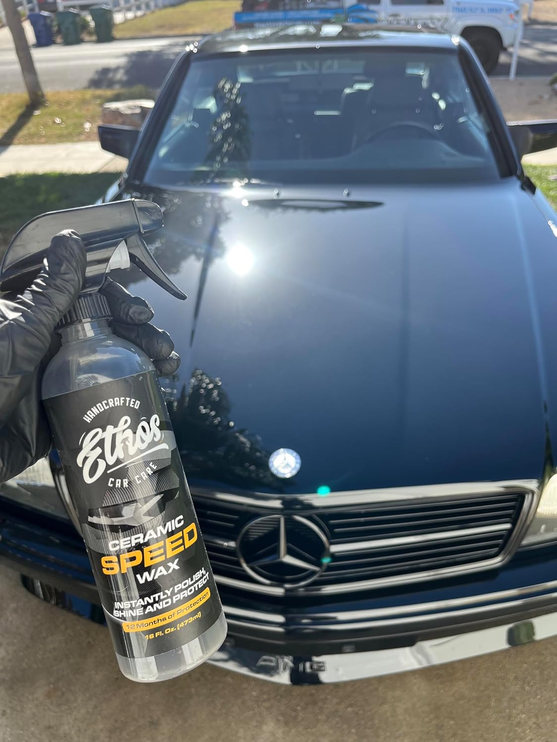 Ethos Ceramic Speed Wax - Ceramic Coating for Cars - Ceramic Coating Car Wax Spray - Ceramic Car Wax Polish Hydrophobic Top Coat Polish Formulated With Reactive Sio2 Copolymers