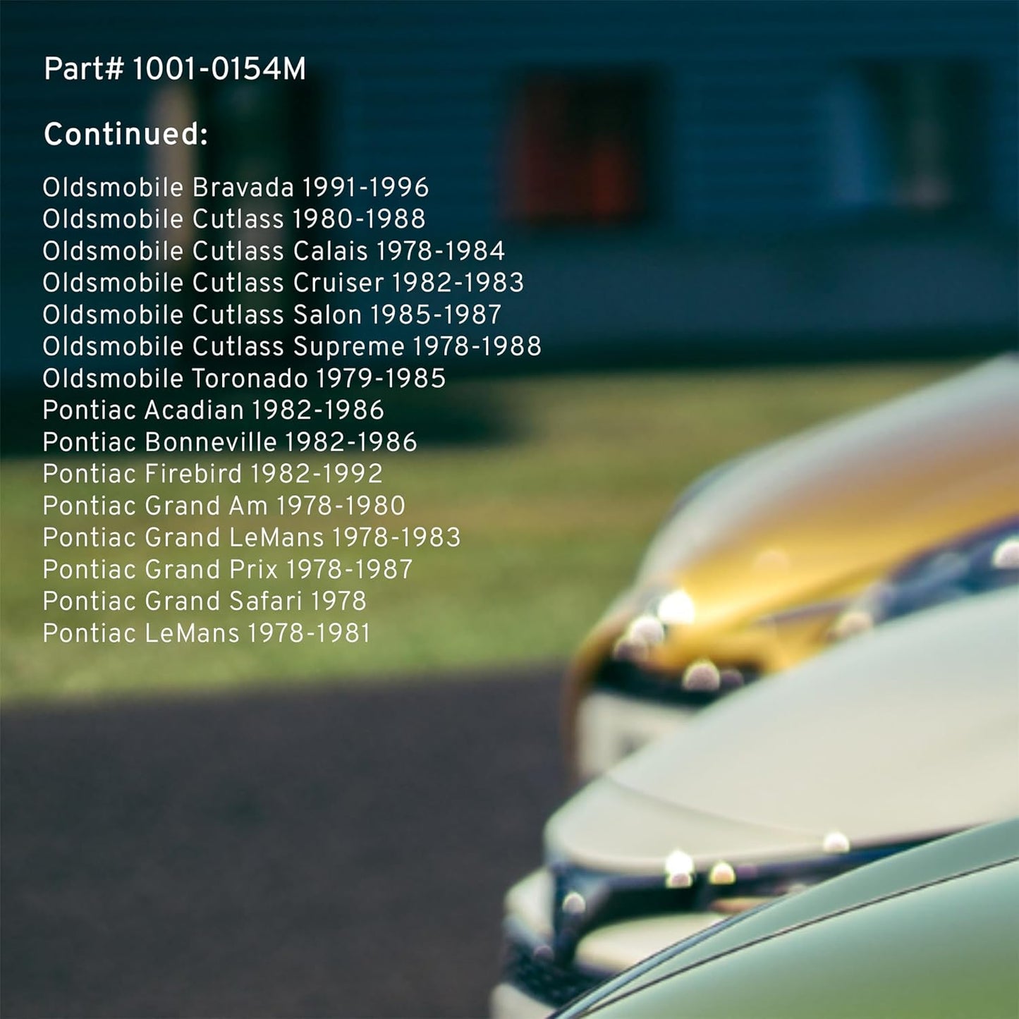 Premium Semi-Metallic Front Brake Pads (1001-0154M) Compatible with 1978-2002 Buick/Cadillac/Chevrolet/GMC/Isuzu/Oldsmobile/Pontiac (Camaro/Century/Cutlass/El Camino/Eldorado & More)