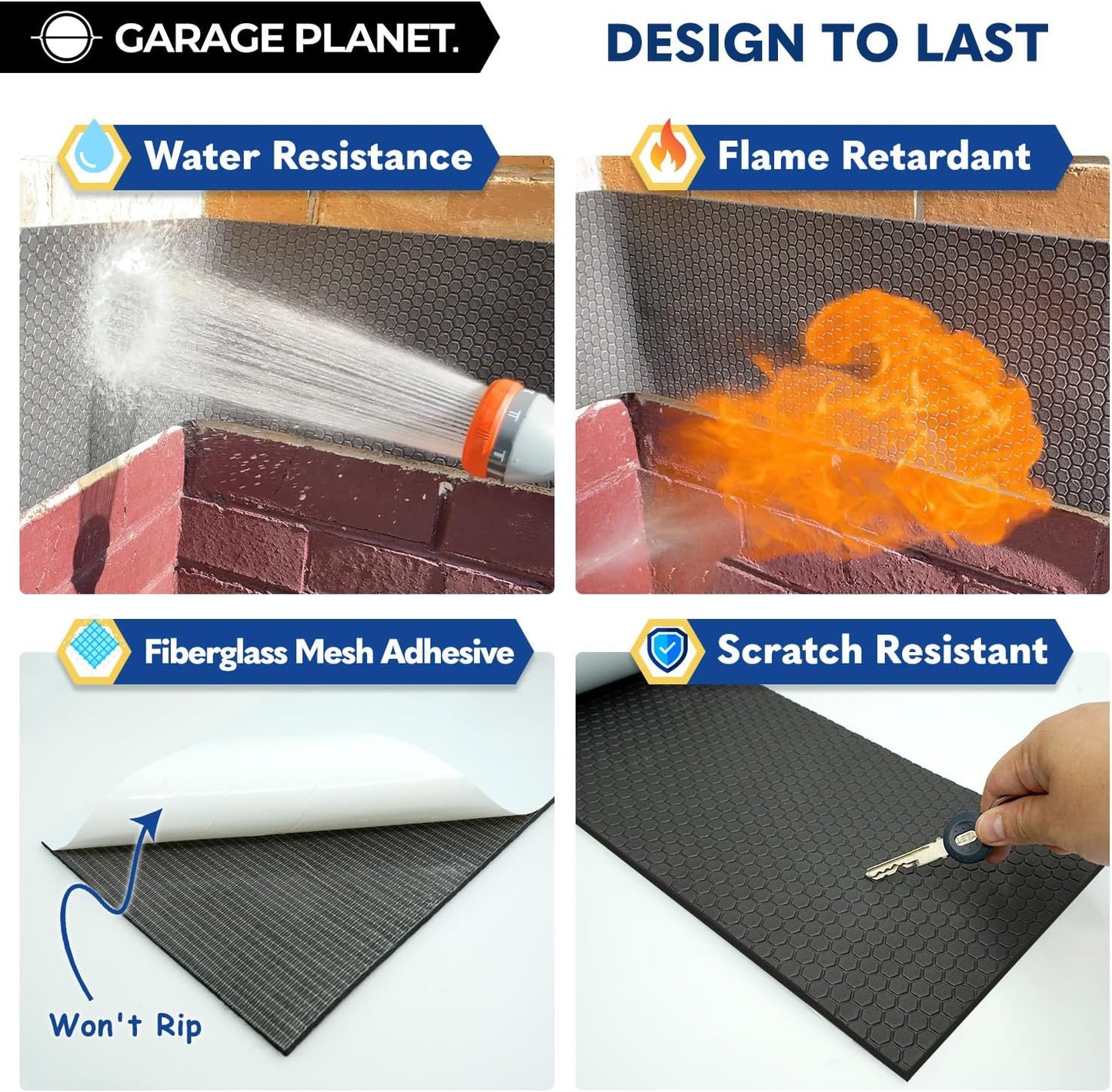 H1 Garage Wall Protector Car Door Wall Protector, Tool-Free, Designed in Australia (White, 2 Pack)