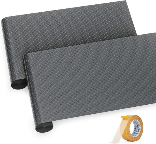 Premium Garage Floor Mat, Commercial Grade Heavy Duty Parking Mat for Garage Floor, Golf Cart Parking, Water/Stain Resistant Floor Runner (Grey Coin, 2 Rolls x 4 x 6.5 Feet)