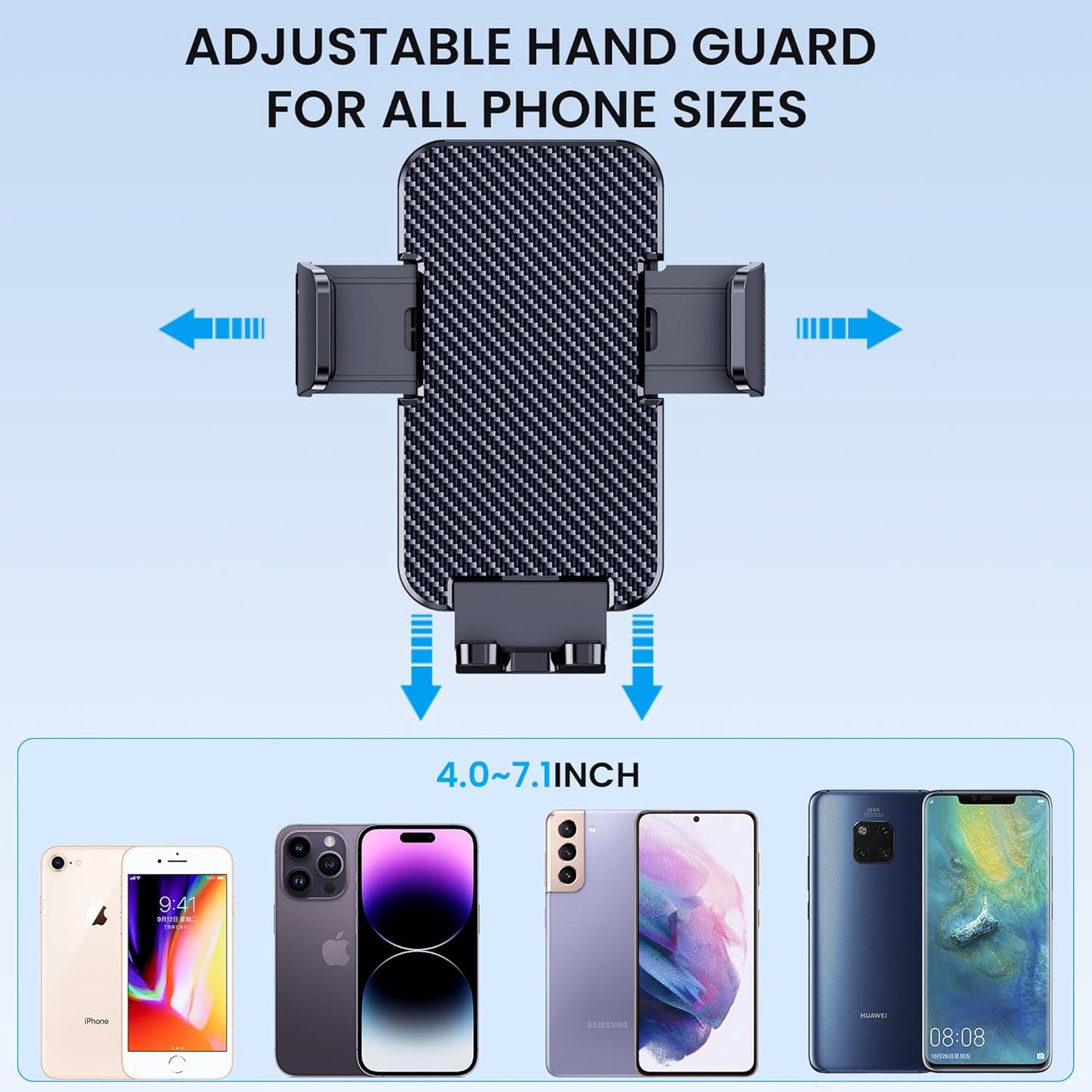 Phone Holder Car [Military Grade Suction Ultra Strong Base] Cell Phone Car Holder 3 in 1 Dashboard Windshield Air Vent Hands-Free for iPhone Android Phones