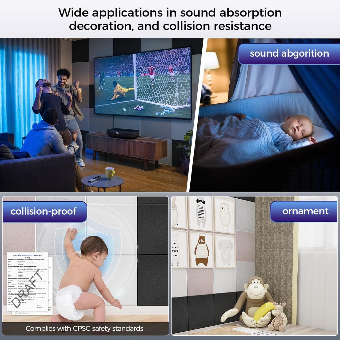 10 pcs 165dtex Microfiber Acoustic Panels ，Self-Adhesive Soundproof Wall Panels, 12 x 12 x 0.4 in Sound Proof Foam Panels for Walls, High Density, Noise Dampening Panels for Home Studio（Camel）