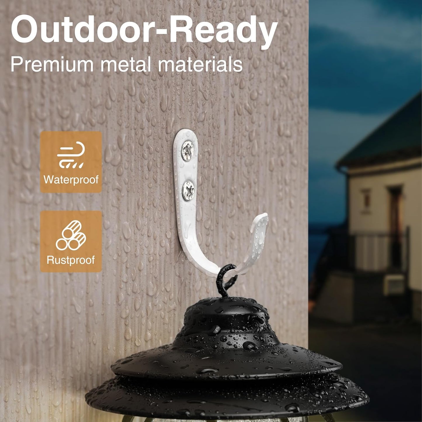 10Pcs Wall Hooks for Bathroom, Kitchen, Closet, and Garage - White Metal Hooks for Hanging Coats, Towels, Hats, Keys, Bags, and Coffee Cups - Holds Up to 40 lbs