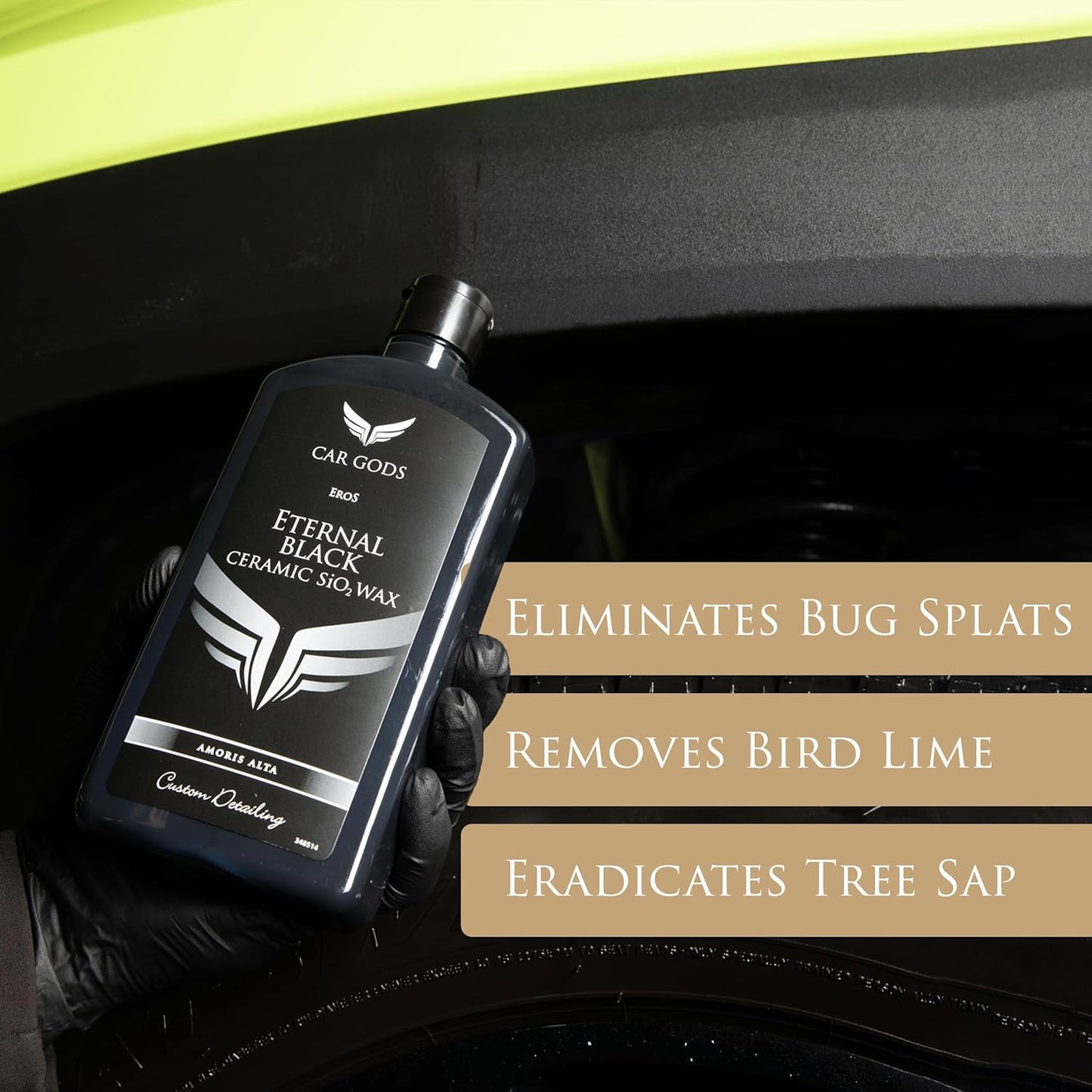 Car Gods Eros Eternal Black Ceramic SiO² Wax, 17 Fl Oz