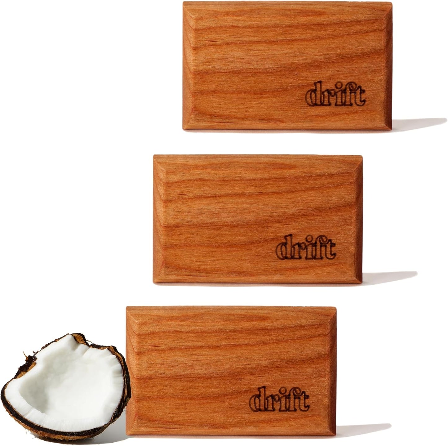 Drift Car Air Freshener - Wooden Deodorizer - Vehicle Odor Remover - Auto Scent Diffuser - Long-Lasting Car Freshening - Cabana Scent Refill - Pack of 3 - NO CLIP INCLUDED