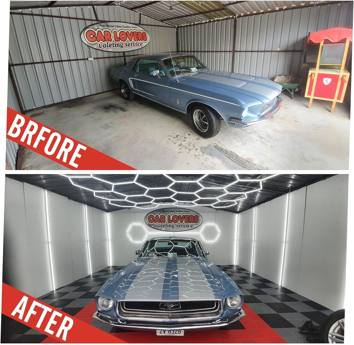 25PCS|15.7"x15.7" Garage Flooring Tiles, Non-Slip Interlocking Plastic Garage Floor Mat, Garage Organization & Garage Storage, Vented Pattern (Grey)