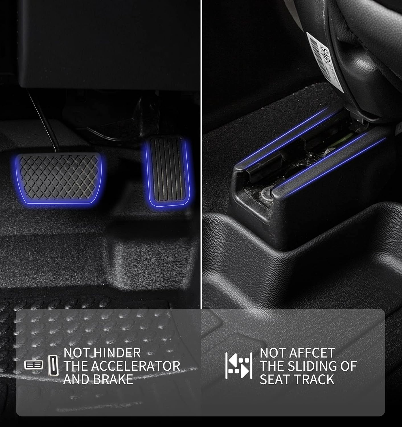 KELCSEECS Floor Mats Custom for 2025 2024 Ford Maverick Hybrid 2023 2022 Ford Maverick Hybrid All Weather Protection TPE Heavy Duty Automotive Floor Liners Fits Front& 2nd Row Accessories Black